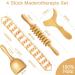 Bimiti Maderotherapy Set - 4-Piece Wood Massage Roller for Anti-Cellulite Lymphatic Drainage & Pain Relief | Gua Sha Mug for Back Relaxation - Buy Online on GoSupps.com