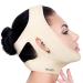 Neck Chin Compression Garment Strap Bandage, Face Slimmer, Double Chin Wrap Beige M