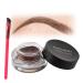 Multifunction Eyebrow Brush, 4d Hair Stroke Brow Stamp Brush, Eye Brow Concealer Contour Brush (Light Brown+Eyebrow Brush)