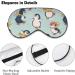 Penguins Winter Ice Skating Sleep Mask - Adjustable Strap Eye Cover for Sleeping, Blocks Light - Night Travel Nap Blindfold for Men and Women - Buy Online on GoSupps.com