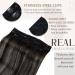 Runature Remy Clip-In Hair Extensions - 35cm Balayage Black Gray 50g 3 Pcs Real Human Hair #1B/Silver/1B - Buy Online on GoSupps.com