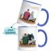 Personalized Blue Couple Cat Cups - Perfect Gift for Cat Lovers & Cat Owners | Kiddle Design - Buy Online on GoSupps.com