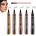 Suake Eyebrow Contouring Pen ChordBeaux 4 Tipped Precision Brow Pen Waterproof Sweat-proof and Non-smudging Four-pronged Eyebrow Pencil (5PCS)