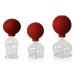 Lauschaer Glass 3 Cup glass set with ball 40-50-60mm for professional medical fireless cupping ore-blown hand-shaped