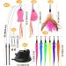 GingerUPer Cat Toys for Indoor Cats Adult Kitten Interactive Training Cat Feather Toy Interactive Cat Teaser Wand with Bells and Feather 9 Refills and 2 Super Suction - Buy Online on GoSupps.com