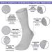 6 Pairs Diabetic Crew Socks Unisex Black/Grey/White Size 10-13 - Physicians Approved - Buy Online on GoSupps.com