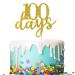 Tenhaisi 100 Days Cake Topper Happy 100 Days Cake Topper Gold Glitter Baby Birthday Party Decorations Anniversary Party Decoration Supplies