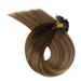 UGEAT 14 Flat Bonding Keratin Hair Extensions - 35cm Remy Brazilian Hair Dark Brown to Light Gold Brown Tips 1g 50 Sticks/Package - Buy Online on GoSupps.com