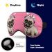 LynaRei Puppy Pug Dog Sleeping Mask - Adorable Pink Eye Cover for Blocking Light - Buy Online on GoSupps.com