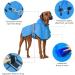 Weesiber Waterproof Dog Raincoat - Adjustable Reflective Jacket | Medium Blue - Buy Online on GoSupps.com