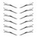 Adorox 100 Piece 2.5 Inch Silver Alligator Hair Clips