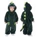Doladola Unisex Kid's&Toddler's Costume Outfit Baby Boys Girls Flannel Animal Hooded Rompers Jumpsuit 0-3 Months Dark Green Shark