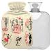 Naanle Skull Skeleton's Collection Heat bottle MITED Transparent hot water bottle Handfoots Heating bags for pain relief heat and cold therapy 2L