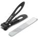 Ultra Wide Jaw Nail Clippers for Thick Nails - Large Black Cutters for Men & Women - Pedicure Kit with Nano Fiber Nail File - Buy Online on GoSupps.com