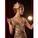 Sweetv 1920s Flapper Headband - Rhinestone Pearl Feather Hair Band | Great Gatsby Accessories in Champagne - Buy Online on GoSupps.com