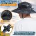 EINSKEY Waterproof Wide Brim Sun Hat in 05 Dark Grey Camo - Unisex Bucket Hat for Fishing, Hiking, Safari - Foldable Boonie Hat for Garden and Beach - Buy Online on GoSupps.com