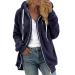 Hanxiulin fleece plush jacket fluffy warm zip fleece jacket fleece jacket ladies long -sleeved winter coat jacket lined warm bomber jacket casual fashion plush jacket with hooded plush jacket 3xl dark blue