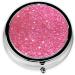 Sparkling Pink Glitter Pill Box - Portable 3 Compartment Metal Organizer for Vitamins & Travel | Cute Pill Case for Purse & Pocket - Buy Online on GoSupps.com