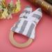 Natural Wooden Teething Rings for Babies - 2Pcs Teether Set for Boys & Girls (Gray) - Safe & Stylish Teething Solution - Buy Online on GoSupps.com