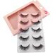Desikixudy 3D Faux Lashes Handmade Luxurious Volume Fluffy Natural False Eyelashes 5 Pairs with Tweezers 05 - Buy Online on GoSupps.com