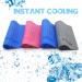 Trancoo 2 Pack PVA Cooling Towel Set - Instant Chill Scarf for Gym, Running, Golf - Sweat Rags for Workout - 33x7.85 Perforated Neck Wrap - Blue+Grey - Buy Online on GoSupps.com