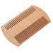 Wooden Beard Comb Portable Fine Teeth Beard Lice Grooming Tool for Men