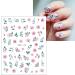 JMEOWIO 9 Sheets Flower Leaves Nail Art Stickers Decals Self-Adhesive Spring Summer Floral Nail Supplies Nail Art Design Decoration Accessories - Buy Online on GoSupps.com