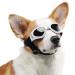 PEDOMUS Dog Sunglasses Adjustable Strap for UV Sunglasses Waterproof Protection for Small and Medium Dogs White 4. White