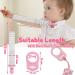Dudoct 8 Pcs Dummy Clips for Girls | Baby Pacifier Holder Straps with Plastic Clasp & Silicone Ring Adapter | Fits All Dummies, Soothers, Teething Toys | Newborn Essentials - Buy Online on GoSupps.com