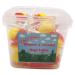 Ellies Jellies Rhubarb & Custard Mega Lollies 25pieces Square Tub Lollipop Creamy Sweet Yellow and Orange Colour Traditional Lollipop Unwrapped