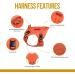 Oneigris Dog Harness - Fire Watcher 2.0 Tactical with 2 Metal Buckles MOLLE System No-Pull D-Ring 1000D Nylon - Orange - Buy Online on GoSupps.com