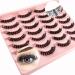 14 Pairs Cat-Eye Lashes  D Curl Russian Strip Lashes with Clear Band Looks Like Eyelash Extensions  10-20 MM Fox Eyelashes Natural Look Wispy False Eyelashes by Heracks (14)