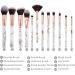 Start Makers 12Pcs Marble Makeup Brushes Set with Beauty Blender and Pouch - Gold - Buy Online on GoSupps.com