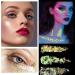  Dreamil 12 Colors Fluorescent Glitter Face Eye Hair Nail Body Glitter Gel Luminous Glitter for Festival Carnival Christmas Halloween (With 2 Makeup Sticks - Buy Online on GoSupps.com