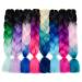 RN BEAUTY 24 Ombre Synthetic Jumbo Braids Hair Extensions - 3 Bundle Deals in Black/Burgundy/Red | Heat Resistant Fiber for Afro Twist Crochet Hair - Buy Online on GoSupps.com