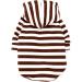 Zweitea Striped Hoodie Shirts for Small & Medium Dogs - Soft Short Sleeve Pet Sweatshirt & Jacket - Buy Online on GoSupps.com
