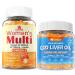LILICARE 2PACK Womens Multivitamin Gummy + 2PACK Cod Liver Oil Gummies
