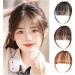 Bangs Hair Brown Black Clip on Bangs Hair Extensions Fake Bangs Hair Wispy Bangs Hair Clip Fringe with Temples Hairpieces Curved Bangs Hair Extensions(1B) - Buy Online on GoSupps.com