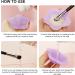 2 Pack Silicone Make-Up Brush Cleaning Mat - Portable Cosmetic Brush Cleaner for Fast and Easy Cleaning - Violet - Buy Online on GoSupps.com