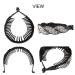 4 Pack Rhinestone Gem Banana Hair Clips - Sparkly Leaf Design for Thick Hair - Buy Online on GoSupps.com