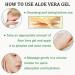 Aloe Vera Gel for Sunburn Relief Hydrating Travel Size Aloe Vera Gel for Face Moisturizing Sunburn Relief After Sun Lotion Fast Absorbing Non-Sticky Cooling After Sun Lotion Face Moisturizer (D) - Buy Online on GoSupps.com