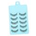 minkissy 5 Pairs Wispy Eyelashes Thick False Eyelashes Magnetic Eyelashes Short Eyelashes Natural Looking Eyelashes Dramatic Eyelashes Cross False Eyelashes 3d Extend Cross Section