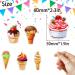 Kids' Ice Cream Themed Happy Birthday Cupcake Toppers Set of 18 - Perfect for Dessert Party Baby Shower Party and Birthday Party Decorations for Boys and Girls - SugarGera - Buy Online on GoSupps.com