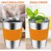 Vermida Kids 12oz Stainless Steel Cups with Straws and Lids - Spill Proof Tumbler for Toddlers - Metal Sippy Cups for School and Outdoor Activities - Green/Orange/Blue (Pack of 3) - Buy Online on GoSupps.com