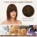 Ruwiss Real Hair Topper for Women - 100% Human Hair Clip-In Crown Topper & Short Wig for Thin Hair (Medium Brown 30cm 40g) - Buy Online on GoSupps.com