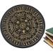 Pendulum Board - Handcrafted Holzwahrsagerei Round Dowsing Board | Metaphysical Witch Star Gift | Unique Carved Wooden Divination Tool - Buy Online on GoSupps.com