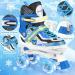 Adjustable Roller Skates for Kids with Light Up Wheels | Indoor Outdoor Skates for Children and Teens | Size 13C-3Y US/Age 7-10 | Blue - Buy Online on GoSupps.com