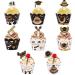 AIERSA 96Pcs Graduation Cupcake Toppers Wrappers 2024 Congrats Grad Cupcake Decorations Set Graduation Cupcake Wrappers for Cupcake Food Decorations Black Gold