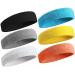 Sweatband Sports Headband for Men & Women Moisture Wicking Athletic Cotton Terry Cloth Sweatband Multicolor