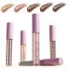 5Pcs Champagne Brown Liquid Eyeshadow Set | Shimmer & Metallic Glitter Highly Pigmented Long-Lasting Makeup | Quick-Drying Sparkling Eye Shadow - Buy Online on GoSupps.com